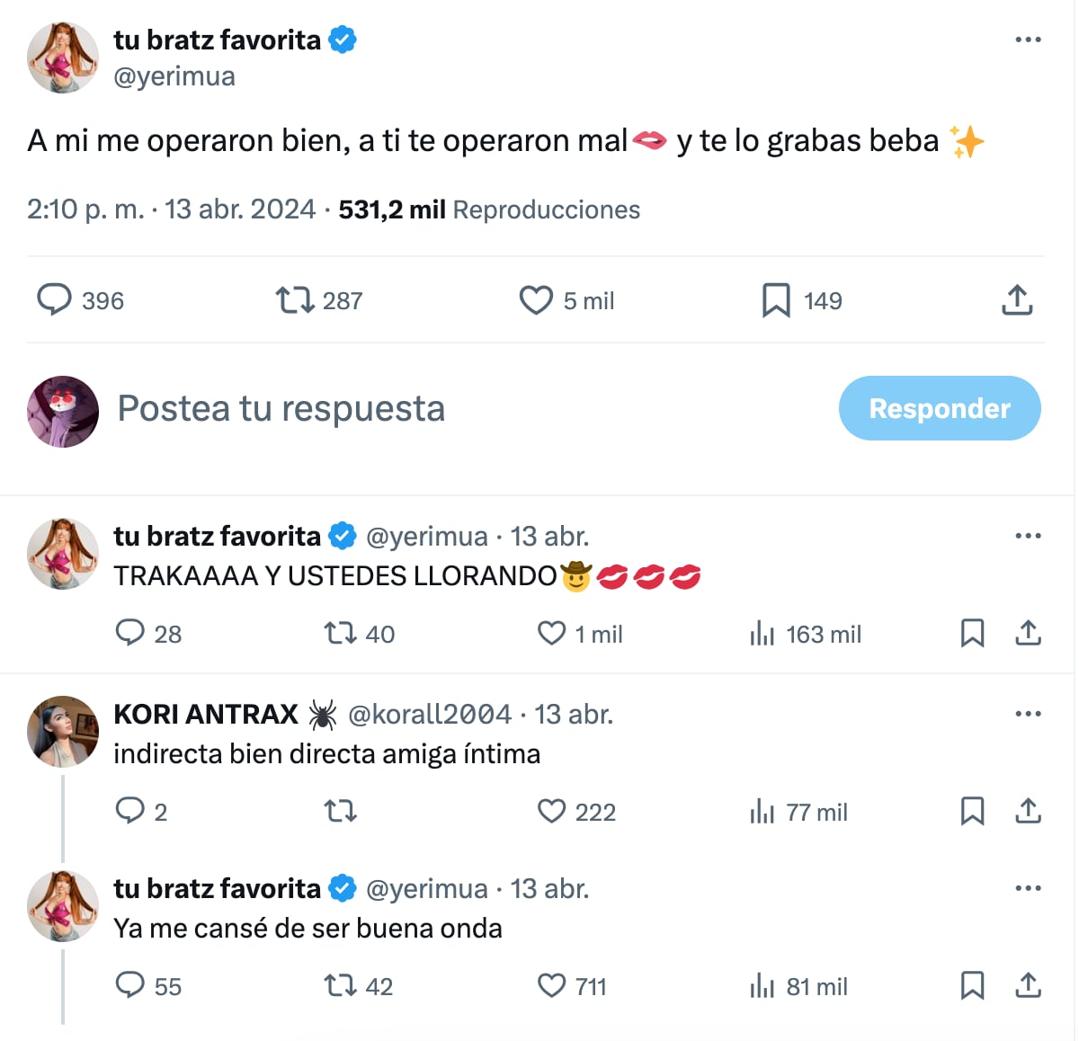 Yeri Mua responde a Bellakath