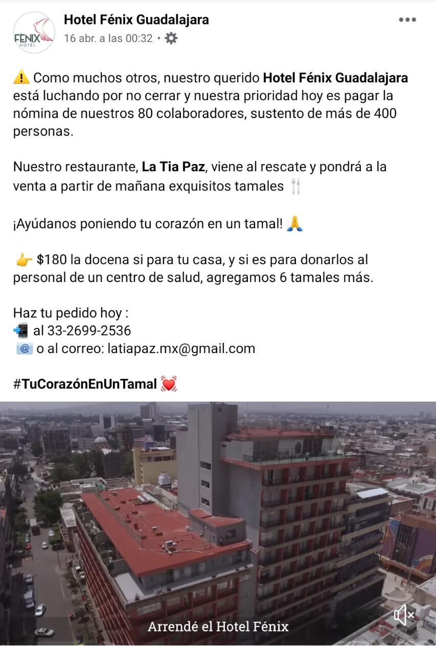 Publicación en Facebook.