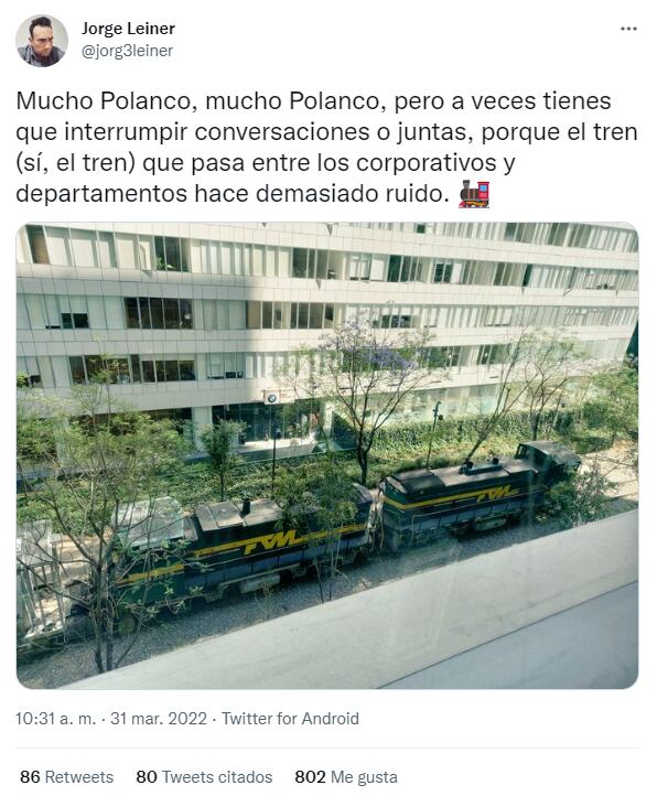 Queja por el paso del tren que pasa por Polanco