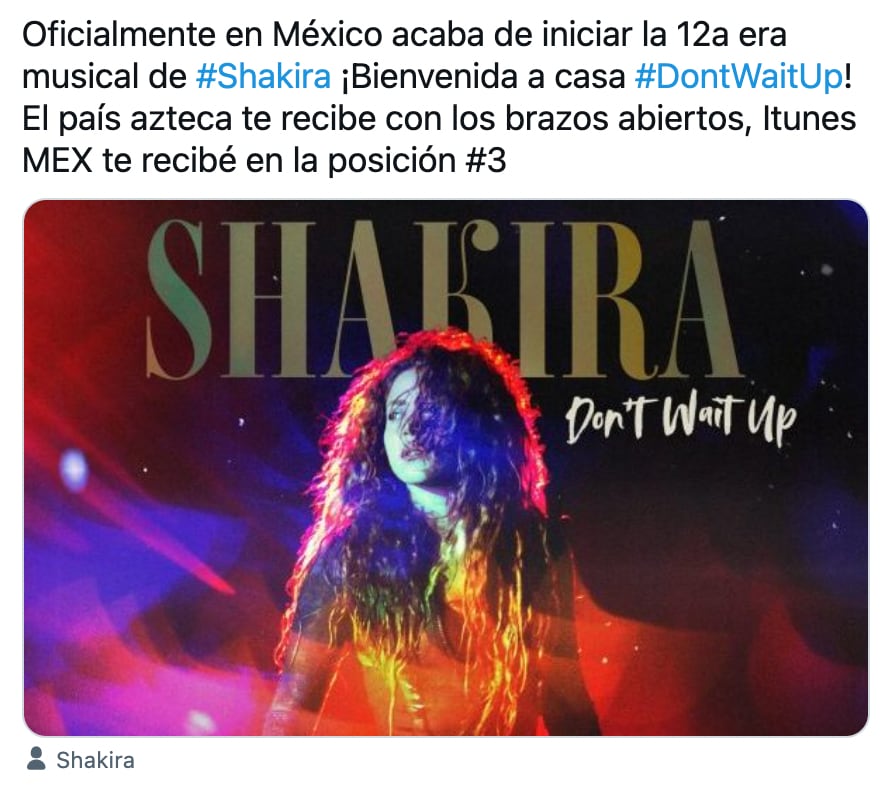 Shakira estrena canción