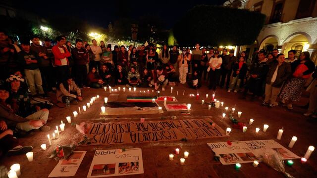 Protesta por muerte de Jesús Ociel Baena Saucedo en Plaza de Armas de Querétaro