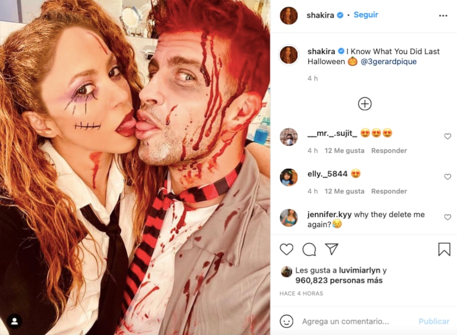 Shakira y Piqué disfrazados