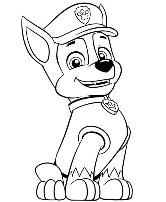 Plantilla de Chase de Paw Patrol