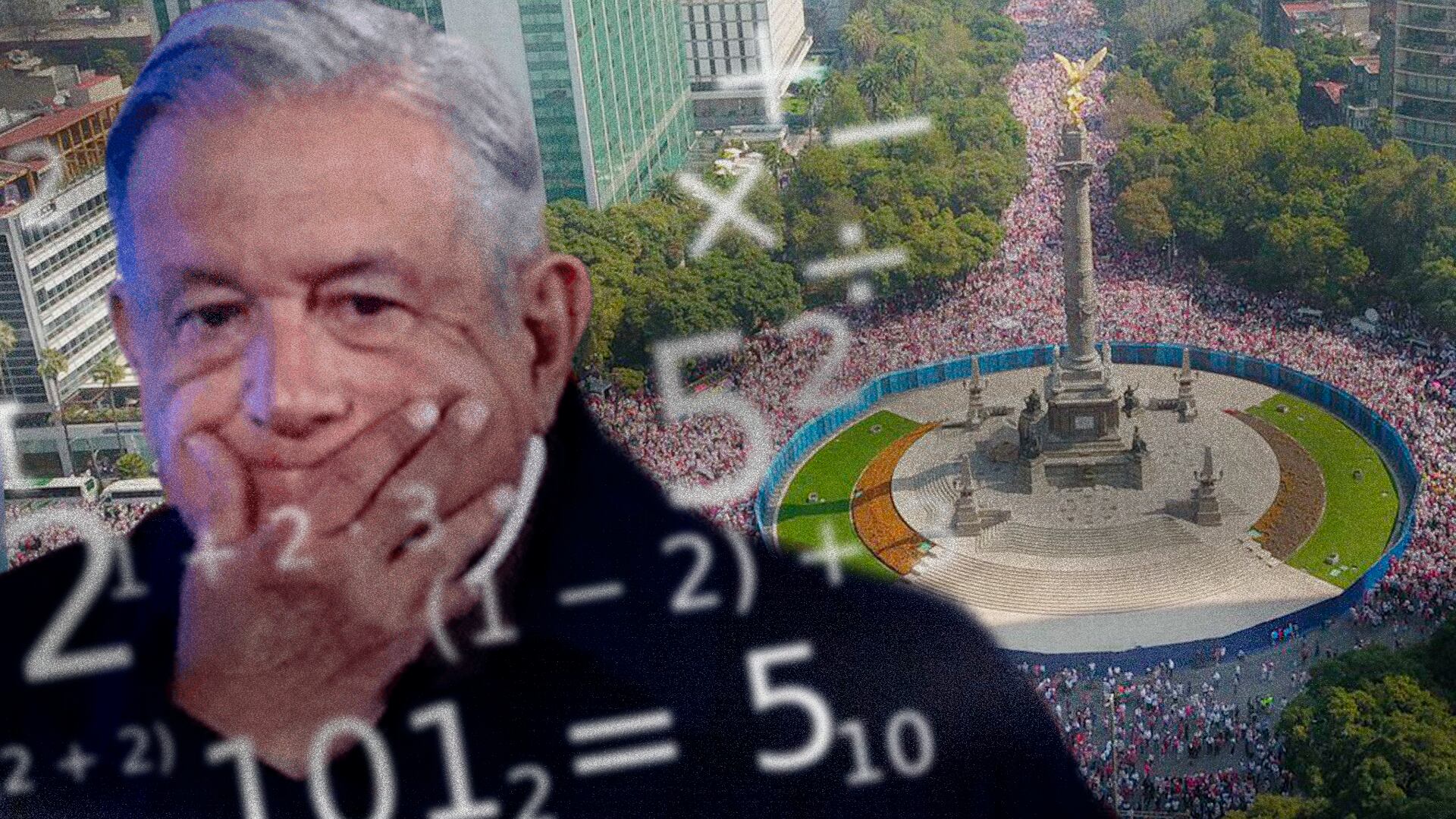 AMLO tunde a marcha del INE pues asegura que sólo fueron 50 mil o 60 mil personas