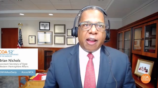 Brian Nichols, jefe diplomático de los Estados Unidos