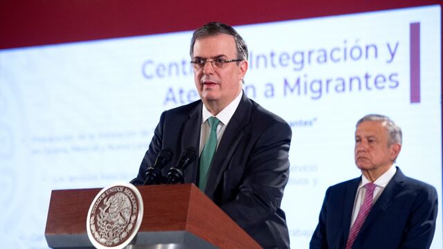 Marcelo Ebrard. Baja flujo migratorio.