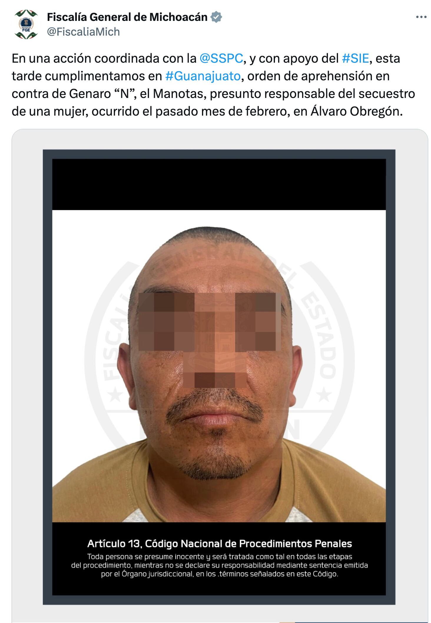Genaro N "El Silencio" fue detenido