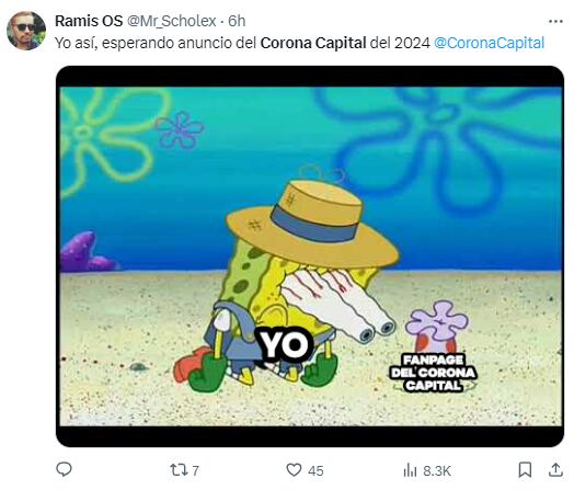 Memes por el cartel del Corona Capital 2024