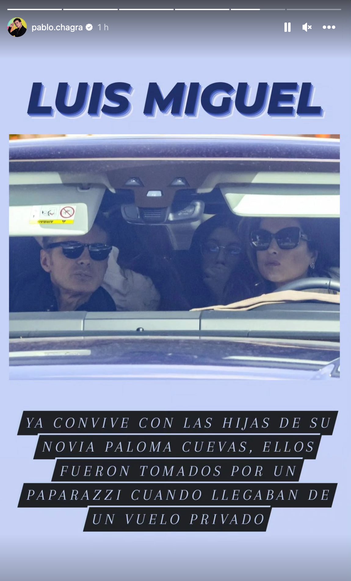 Luis Miguel es captado conviviendo con las hijas de Paloma Cuevas