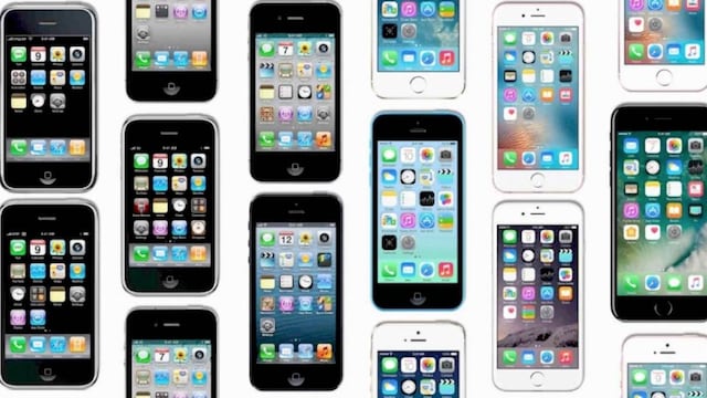Varios modelos de iPhone de Apple.