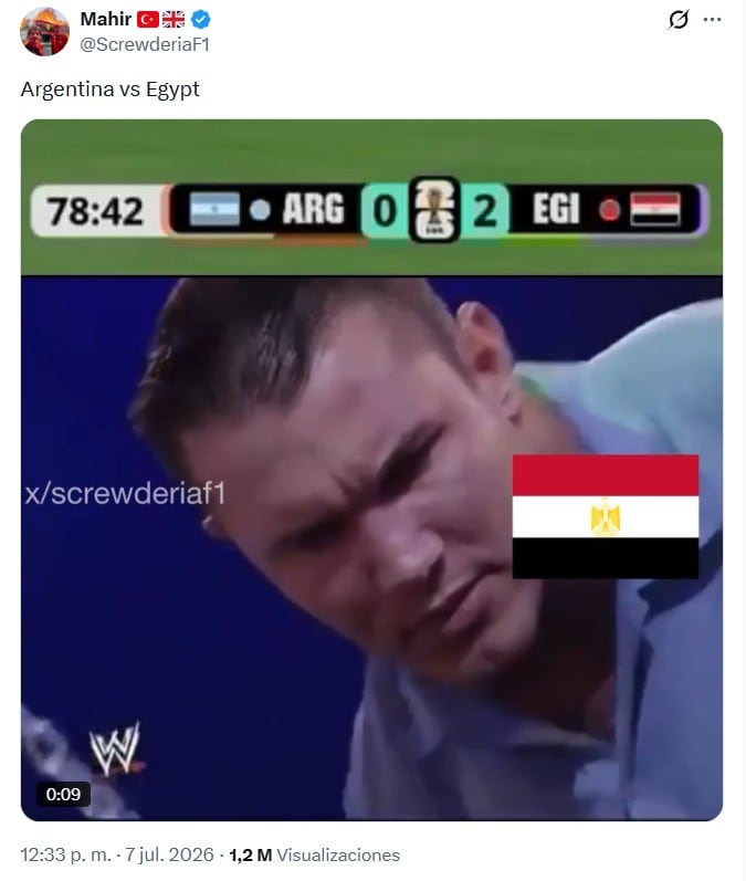 Memes victoria de Argentina sobre Egipto FIFA