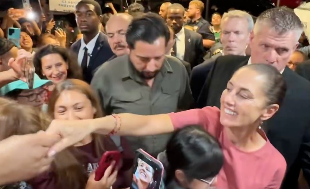 Claudia Sheinbaum es bien recibida por mexicanos en Nueva York. Foto: @Claudiashein