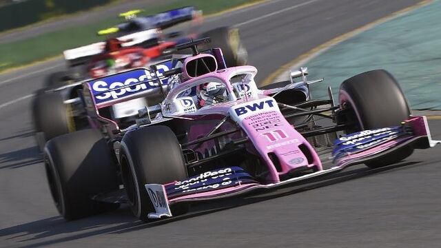 Sergio Pérez durante la competencia.
