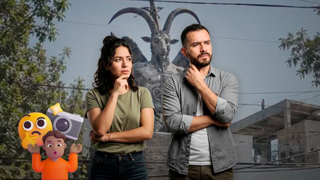 ¿Real o montaje? La supuesta escultura de Baphomet en Jardines del Pedregal