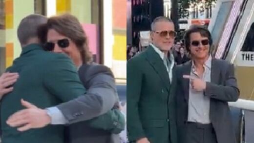 El inesperado reencuentro de Brad Pitt y Tom Cruise en la alfombra roja de F1: La película