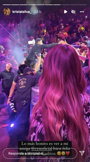 Cinthya Rodríguez se hace presente en concierto de Carlos Rivera