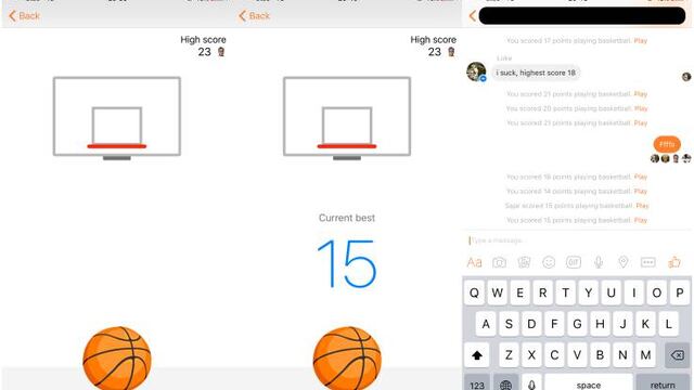 Ahora podemos jugar basketball en Messenger