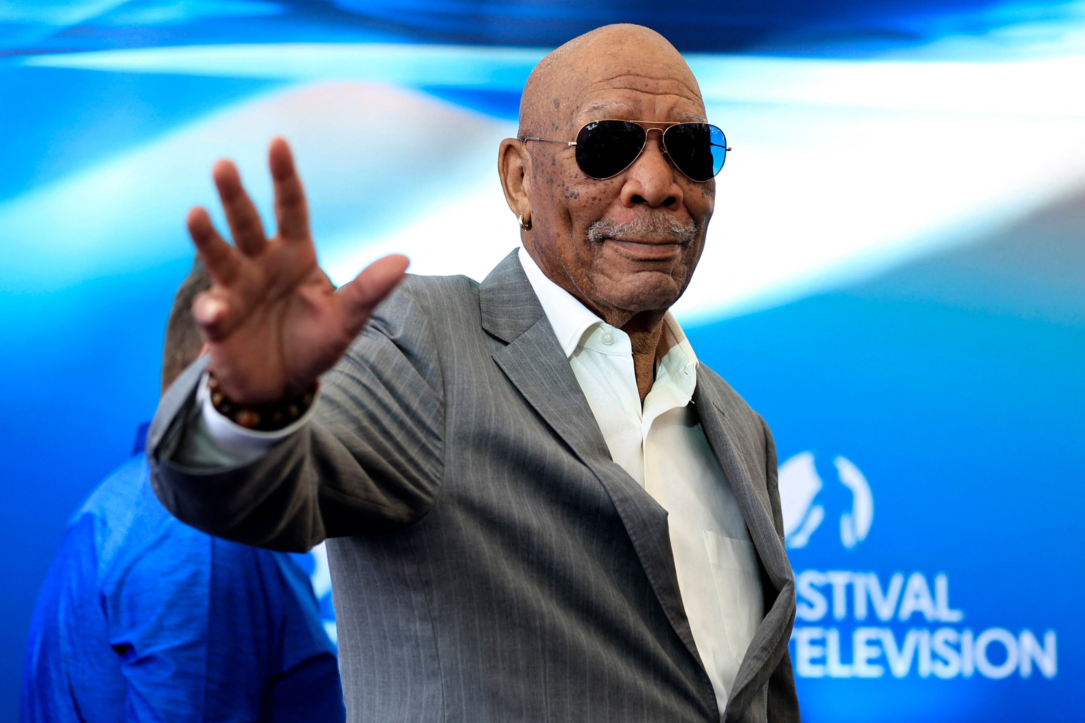 Morgan Freeman en el Festival de Televisión de Monte Carlo