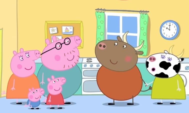 Peppa Pig en la boda del Señor Toribio y Señora Vaca