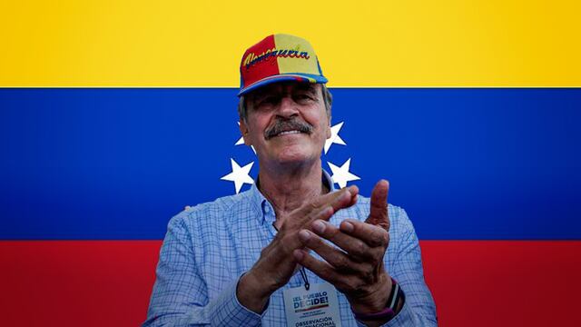 Vicente Fox dio un discurso en Venezuela
