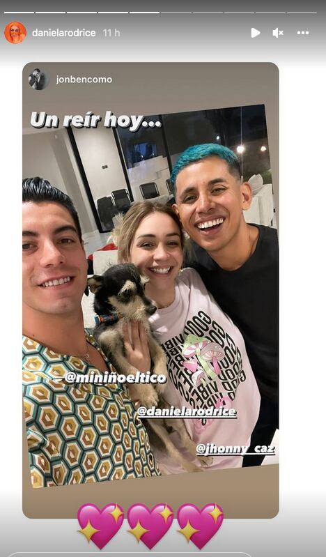 Daniela Rodrice, Jhonny Caz y Jonathan Bencomo