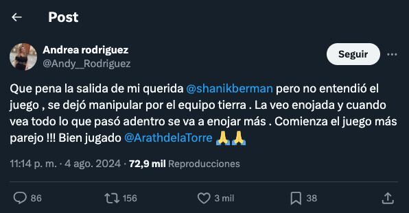Andrea Rodriguez y la salida de Shanik Berman de La Casa de los Famosos México