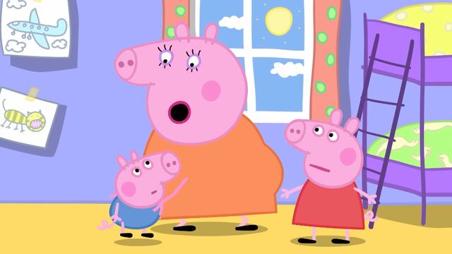 Peppa Pig y George Pig pelean
