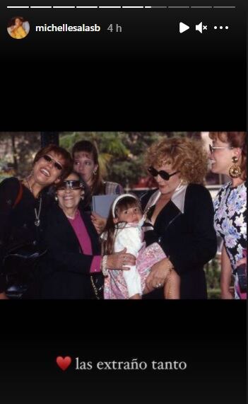 Hisotoria en Instagram de Michelle Salas