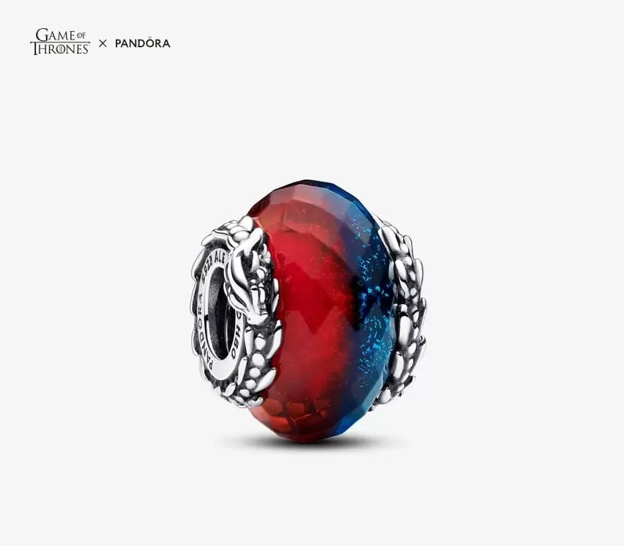 Game of Thrones Ice & Fire Dragons Dual Murano Glass Charm