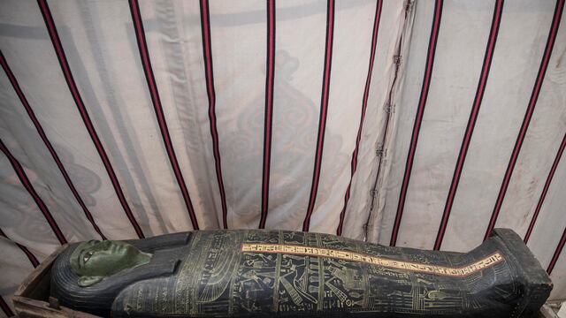 Sarcófago encontrado en Saqqara