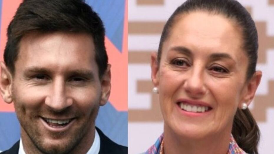 La presidenta Sheinbaum y Messi