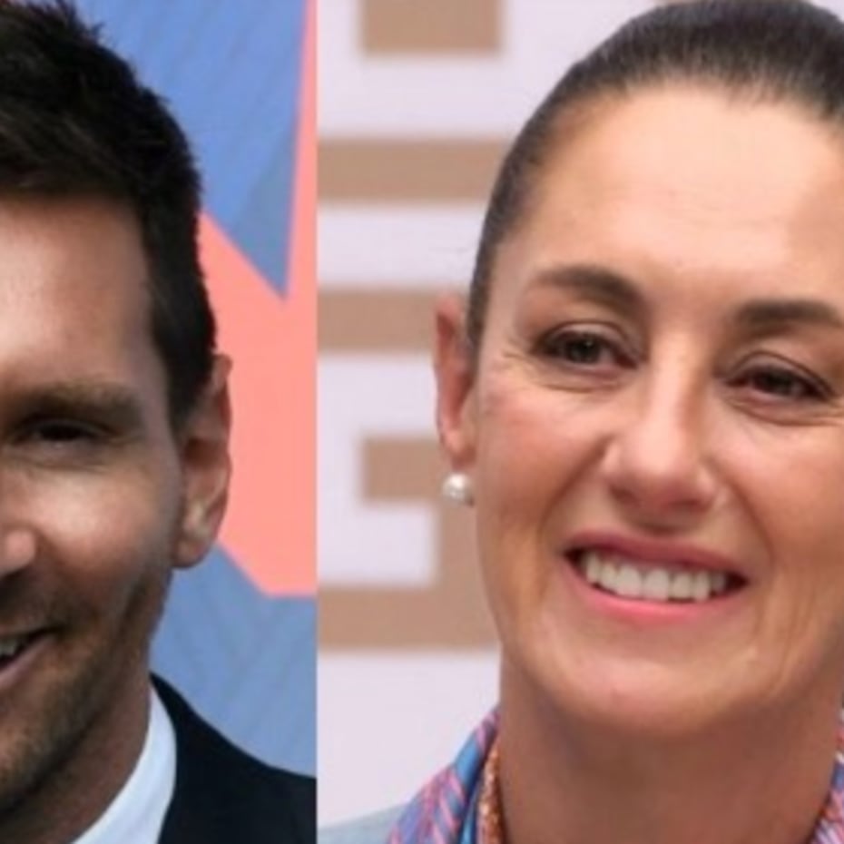La presidenta Sheinbaum y Messi
