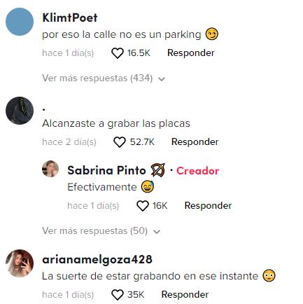 Reacciones a la joven que descubrió que le chocaron su auto