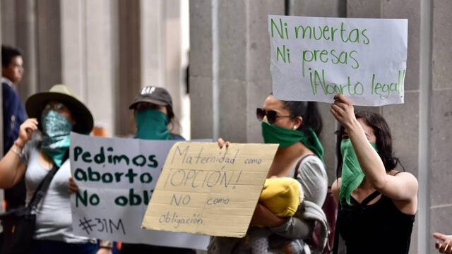 Manifestación por la despenalización del aborto.