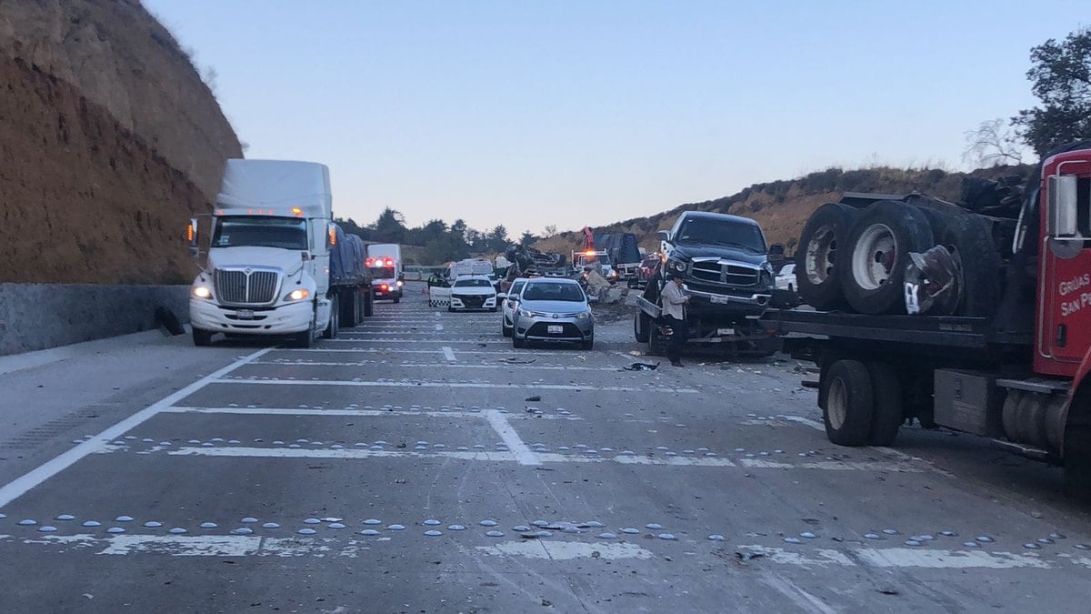 Accidente en la autopista México-Puebla