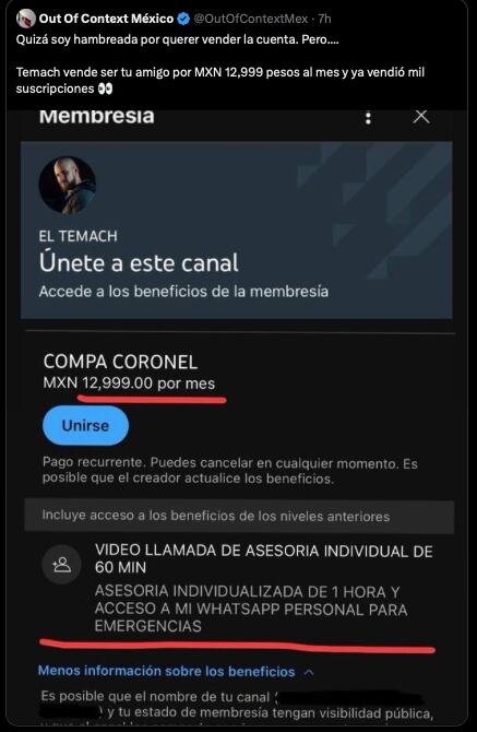 ¿Membresías de El Temach en 12,999 pesos?