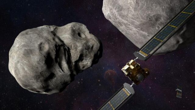 DART chocando con un asteroide