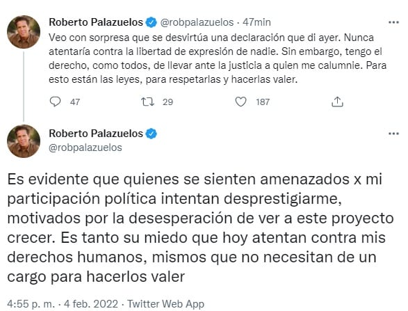 Roberto Palazuelos tuit