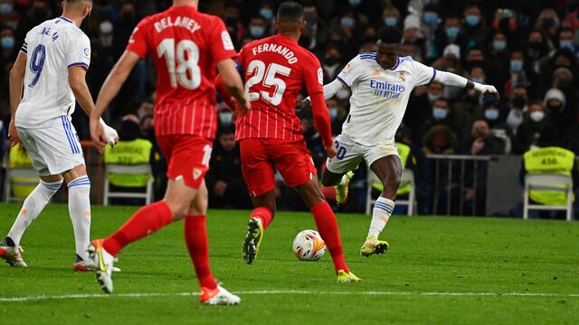 Vinícius Jr. anotó el gol del triunfo para el Real Madrid vs Sevilla