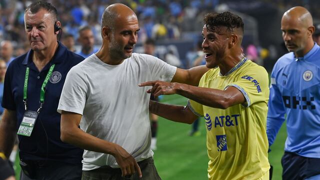 Jonathan dos Santos se reencontró con Pep Guardiola