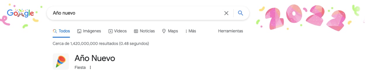 Año Nuevo: Google lanza doodle conmemorativo