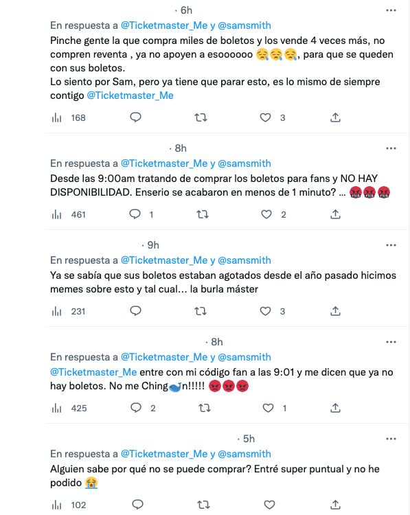 Fanáticos de Sam Smith reclaman a Ticketmaster por preventa