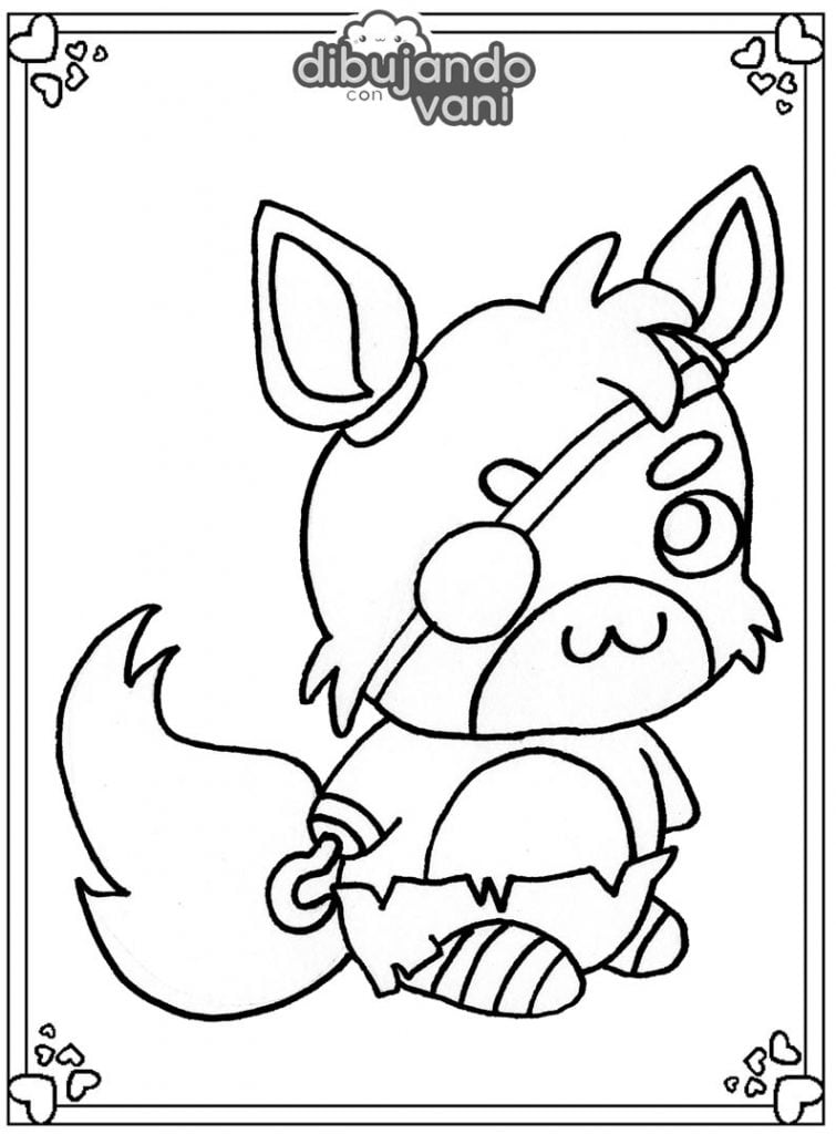 Dibujos de Foxy de Five Nights at Freddy’s para colorear e imprimir
