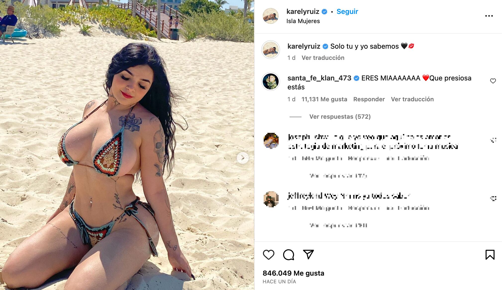 Santa Fe Klan comenta sexy foto de Karely Ruiz