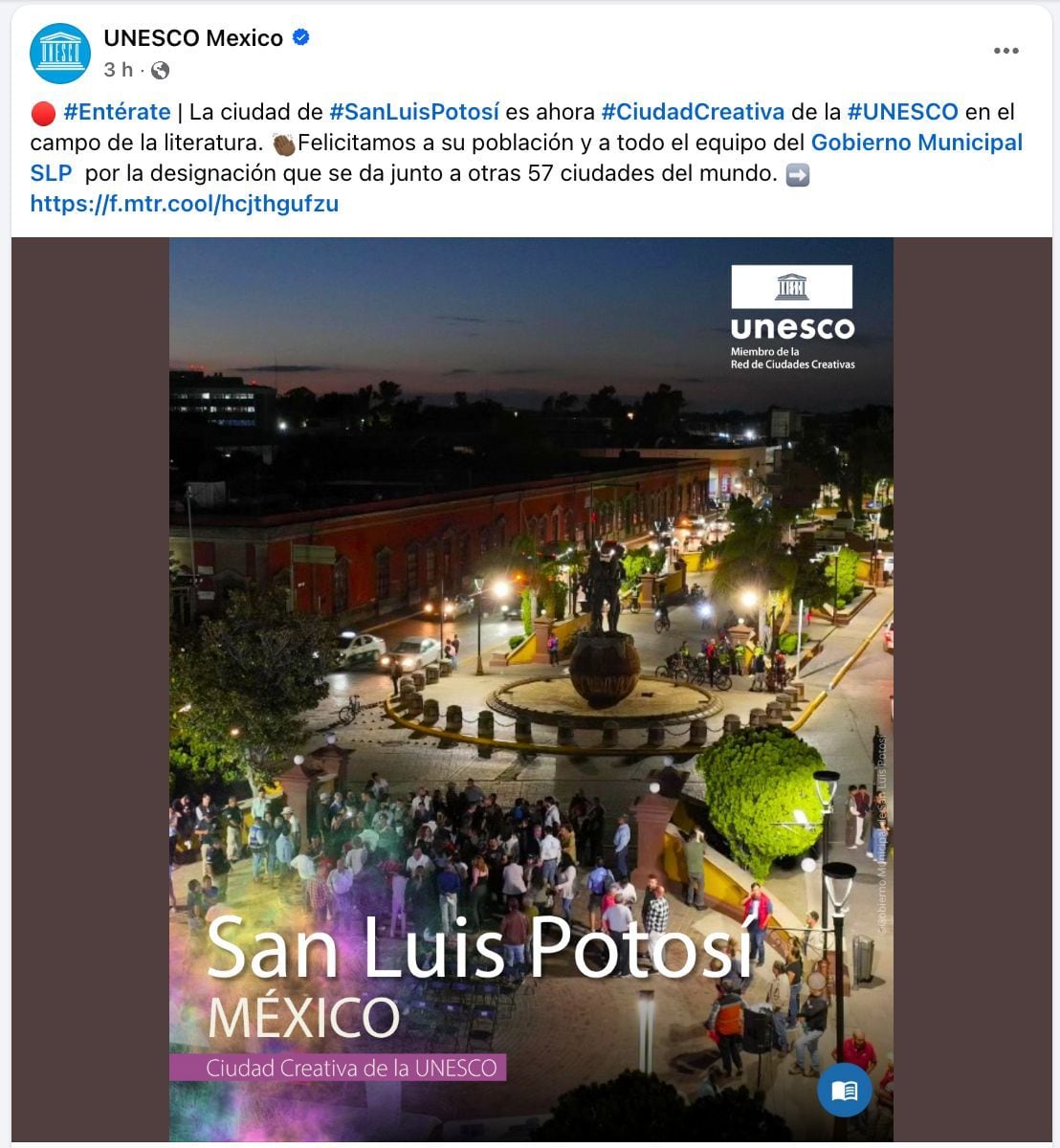 San Luis Potosí se convirtió en la única ciudad de México en ser Ciudad Creativa