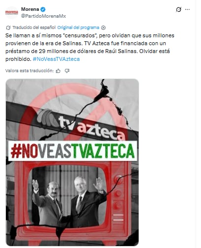Citlalli Hernández explica llamado de Sheinbaum para no ver TV Azteca