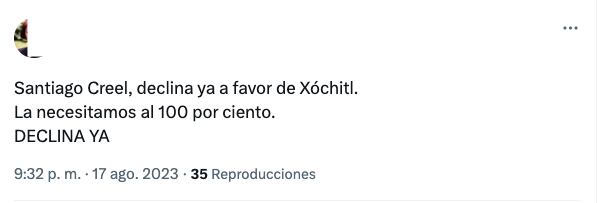 Piden a Santiago Creel bajarse de contienda del Frente Amplio por México