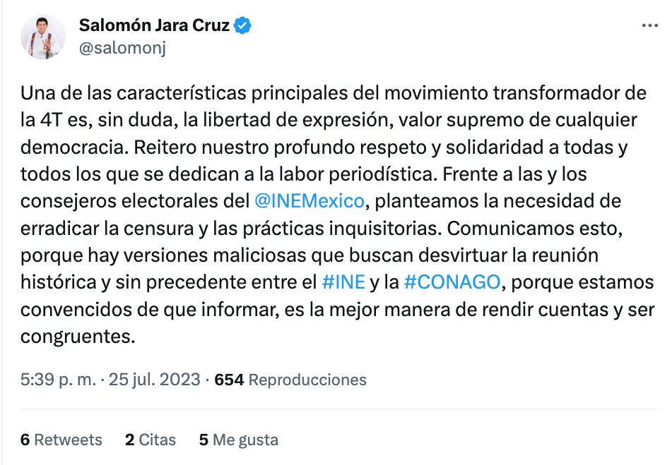 Presidente de Conago desmiente haber dado la orden para encerrar a reporteros