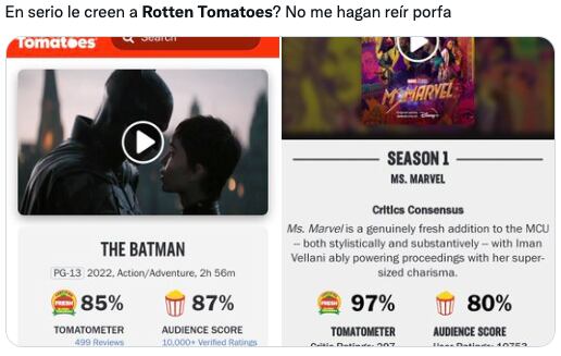 Memes de Rotten Tomatoes por malas críticas a Black Adam