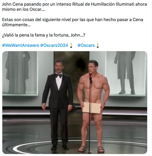 Acusan a John Cena de hacer ritual de humillación.